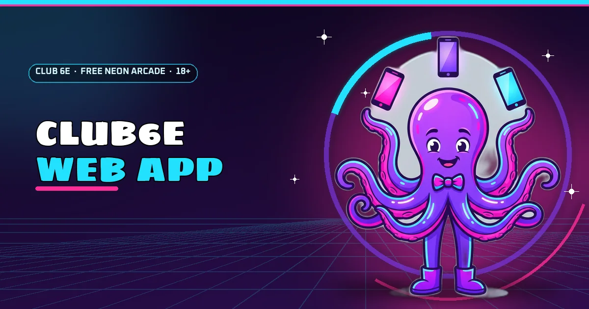 Octopus juggling phones for the Club6E web app page